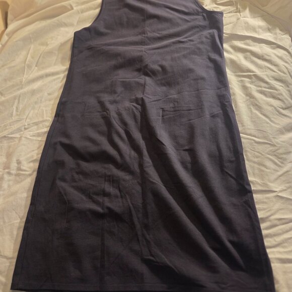 Eileen Fisher Women's Neutral Black Sleeveless Tank Stretch Midi Size S/P - Picture 3 of 4